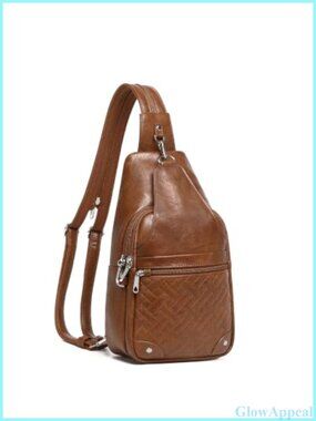 Anti Theft Crossbody Sling Bag RFID Blocking PU Leather Backpack